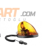 TRAFİK DÖNERLİ İKAZ LAMBA CAMI OVAL SARI